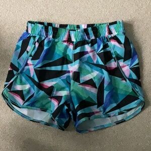 All In Motion Girl’s Multicolor Athletic Running Shorts